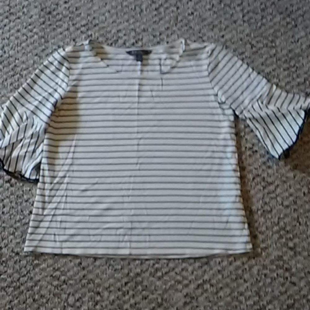 Black and white striped top